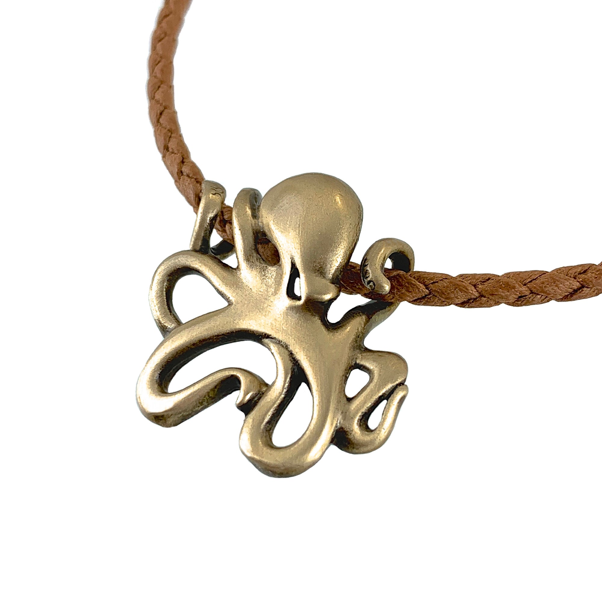 Leggs Octopus Sea Life Ocean Theme Solid Bronze Pendant Necklace, Adult Unisex, Size: 18, Gold
